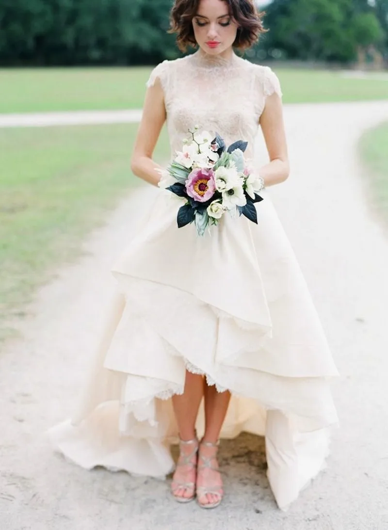Short Cap Sleeve Wedding Dresses