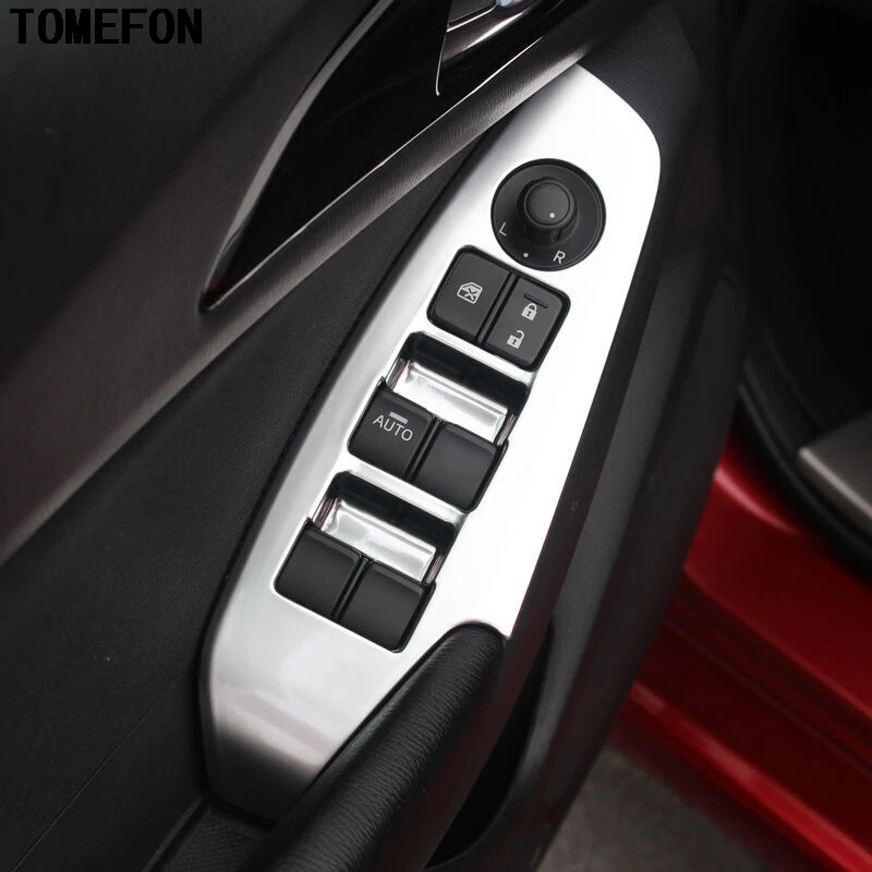 

ABS Matte For Mazda 3 M3 Axela 2014-18 For Left Hand Drive ONLY Car Interior Door Armrest Window Lift Switch Button Cover Trims