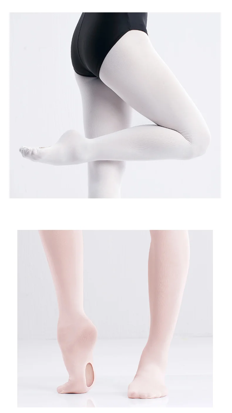 Детские Балетные колготки для девочек мягкие колготки для танцев женские бесшовные балетные колготки с дырками, 3 пары, 60D
