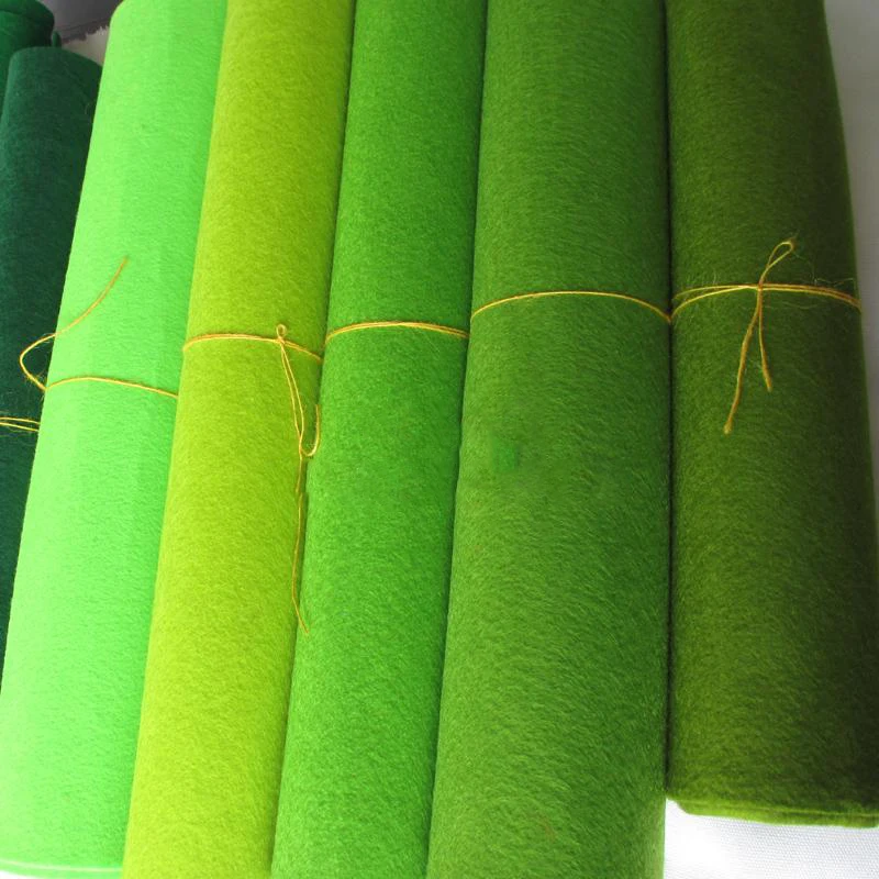 

3mm Green Felt Fabric Polyester handmade diy craft fieltro Material Hard feutrine manualidades costura vilt 90cm by Yard