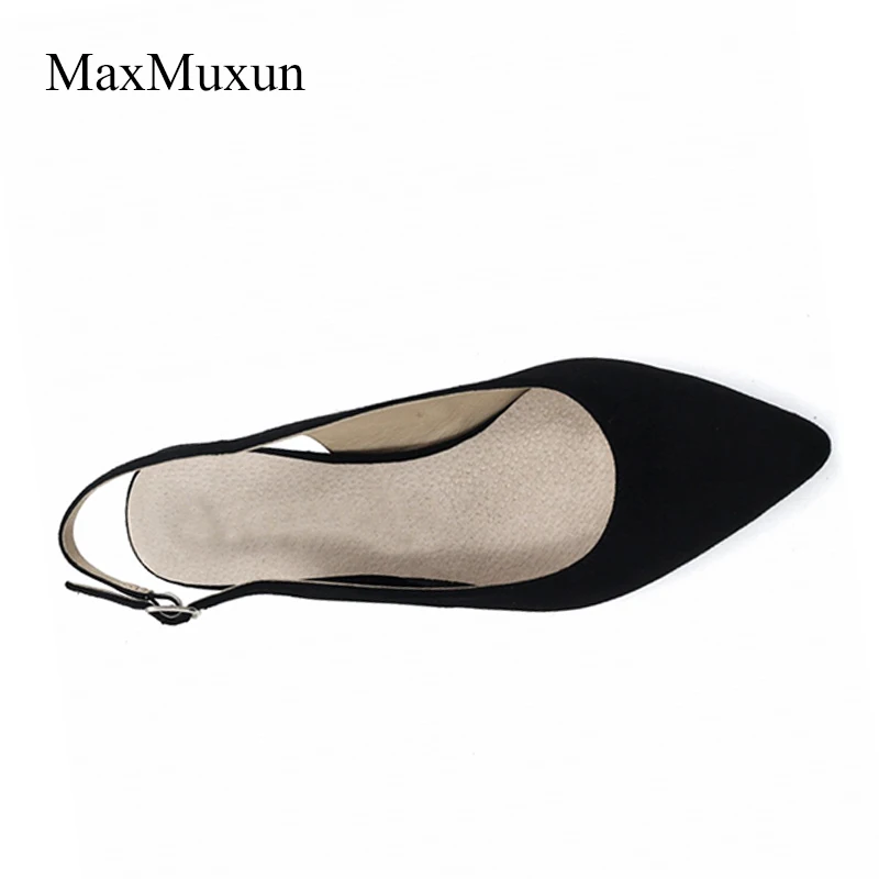 Женские классические туфли MaxMuxun на высоком каблуке с острым носком лодочки