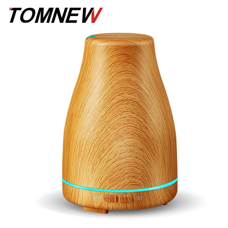 

TOMNEW 120ML Aroma Diffuser Ultrasonic Strong Mist Essential Oil Diffuser Aromatherapy Humidifier with LED Light for Home Yoga