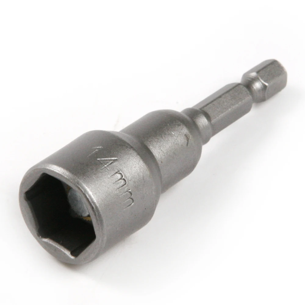 High Quality 5Pcs 14mm 1/4 Hex Socket Nut Driver Set Drill Bit Adapter Metric Hex