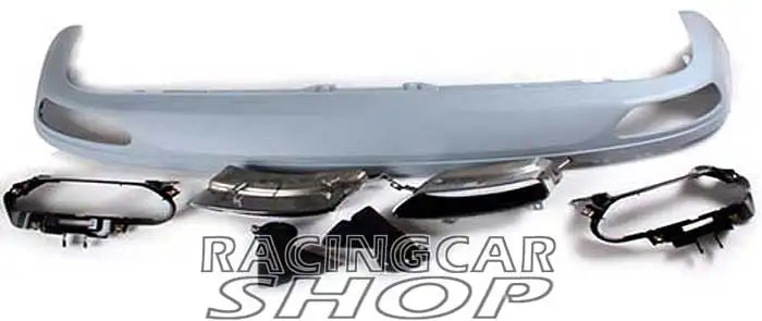 W12 STYLE Rear Diffuser Exhaust Tips Muffler End For Audi A8 Standard Bumper 08-13