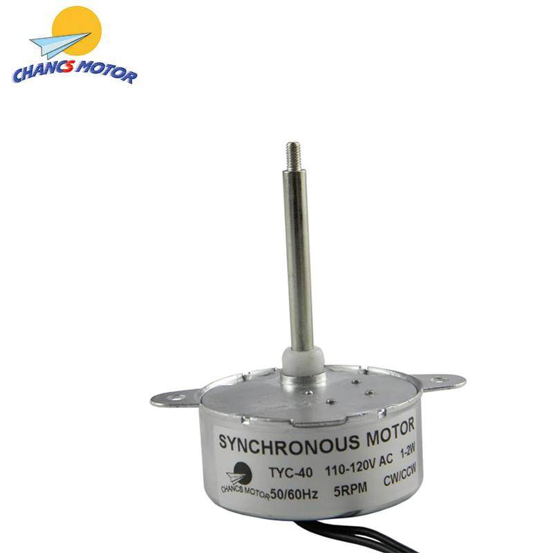 

CHANCS TYC-40 110V AC Small Gear Synchro Motor 5/6RPM CW/CCW by Electric Motor Suppliers