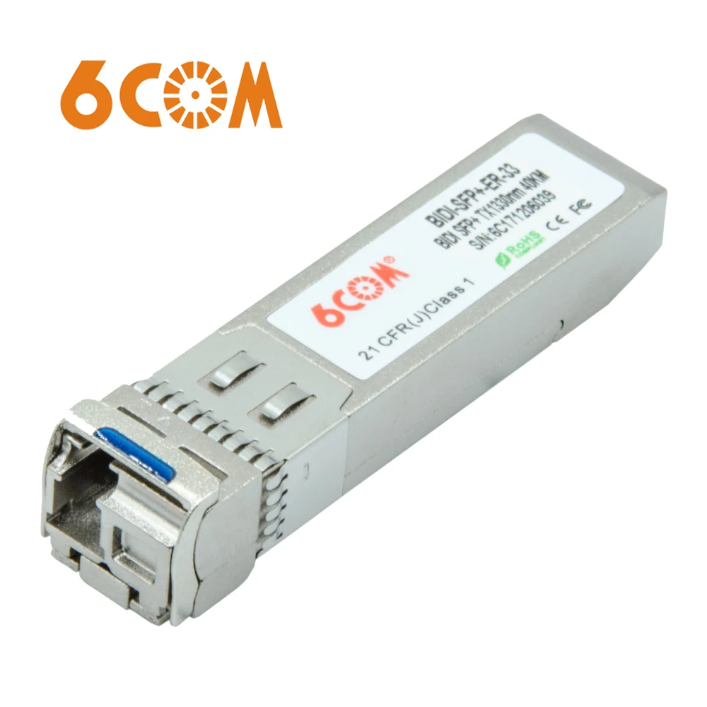 

6COM Generic Compatible 10GBASE-BX SFP+ 1330nm-TX/270nm-RX 40km DOM Transceiver