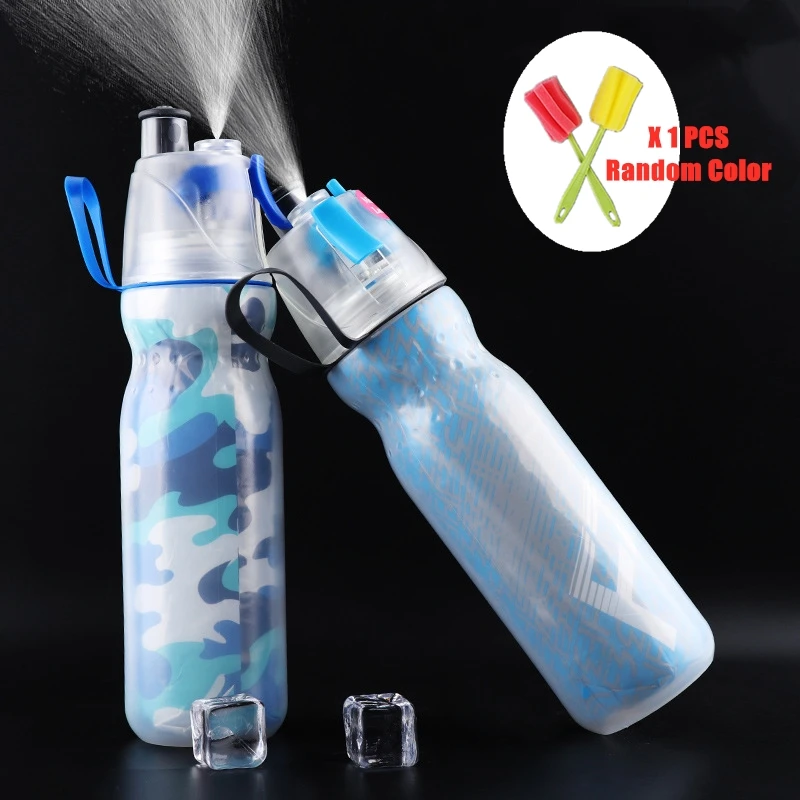 

590ML Misting Water Bottle, Insulated Bottle With Spray Mist Outdoor Sport Hydration, Mist Water Bottle Lock Drinking Kettle