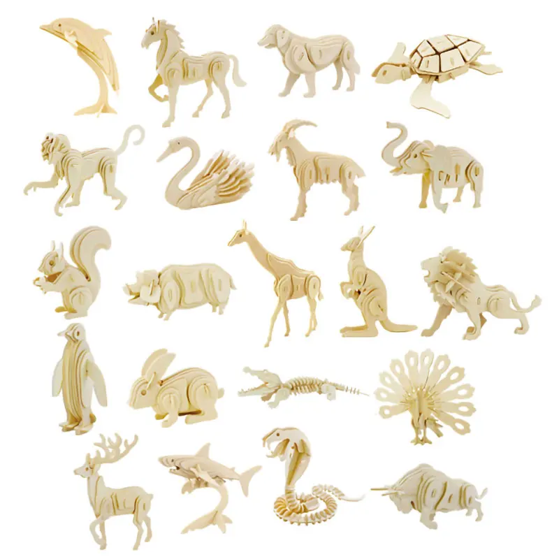 

Robotime DIY Wooden Animal Model Unicorn Assemble Model Home Decor Crafts Kits Decoration Wood Accessories Gifts for Children
