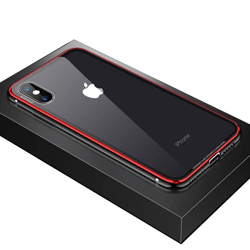 

For IPhone XR Case Pure Color Glass Phone Bag Anti-knock Clear View Mirror Phone Case for Iphone Xr IPhone 7 8 PLUS X XS MAX
