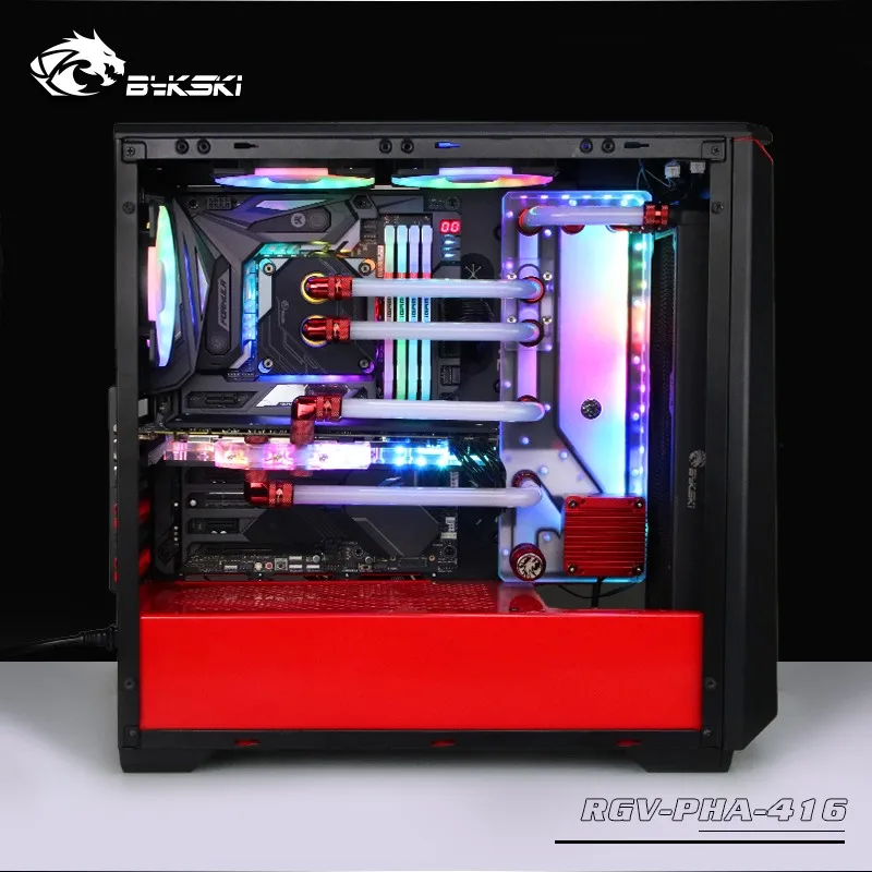  BYKSKI Acrylic Tank use for Phanteks 416 Computer Case / 3PIN 5V D-RGB / Combo DDC Pump Cool Water 