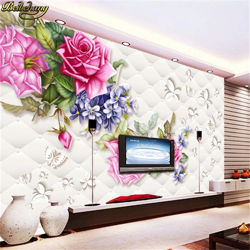 Роскошные Настенные обои beibehang бумажные с цветочным рисунком|paper ceiling|photo wall paperluxury