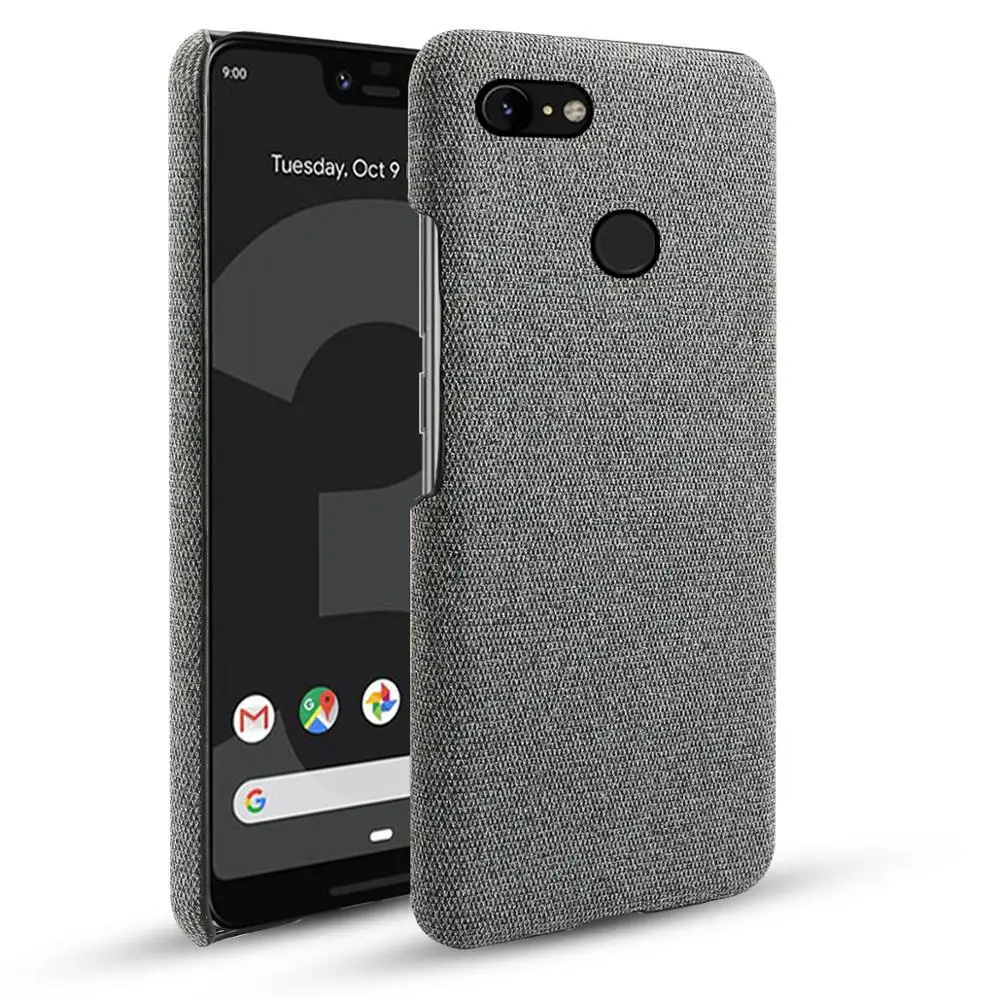 

For Google Pixel 3 3 XL 2 XL Case Slim Retro Woven Fabric Cloth Anti-scratch PC Hard Cover For Google Pixel 3A 3A XL 4 4 XL Case
