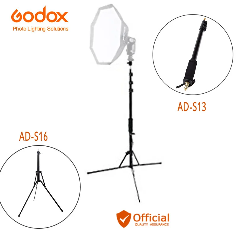 Godox Ads13+ads16 Portable Light Boom Stick+floor Stand Flash Tripod