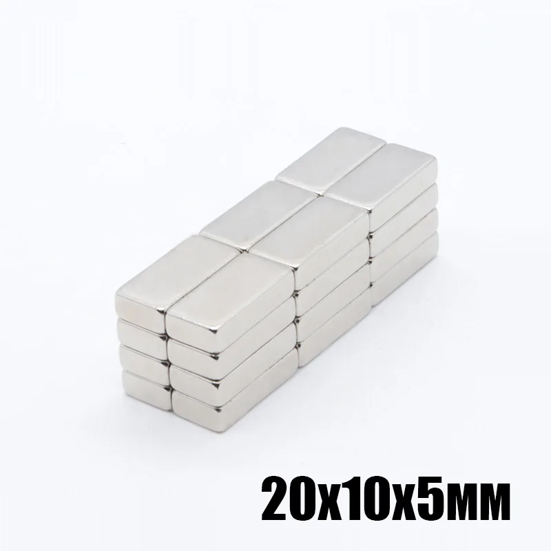 10 шт 20x10x5 мм N35 сильной квадратной редкоземельных магнитов NdFeB 20*10*5 мм неодимовые магниты 20 мм х 10 мм x 5 мм
