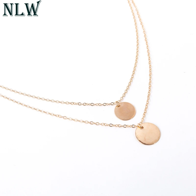 NLW Мода Boho длинное массивное ожерелье чокер для женщин круглая Золотая Серебряная цепочка Harajuku двухслойный чокер для подруги