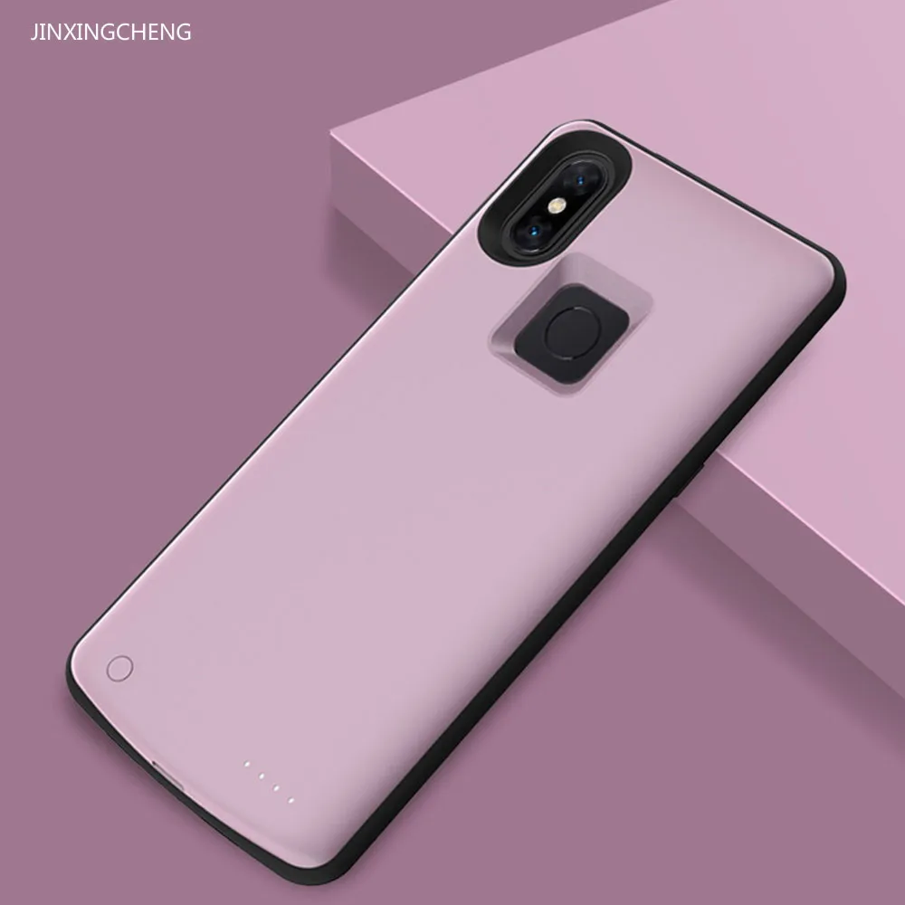

JINXINGCHENG Fashion Silicone Frame Battery Back Case for Xiaomi Mi Mix3 6500mAH Back Clip Fast Charger for Xiaomi Mix 3 Cover