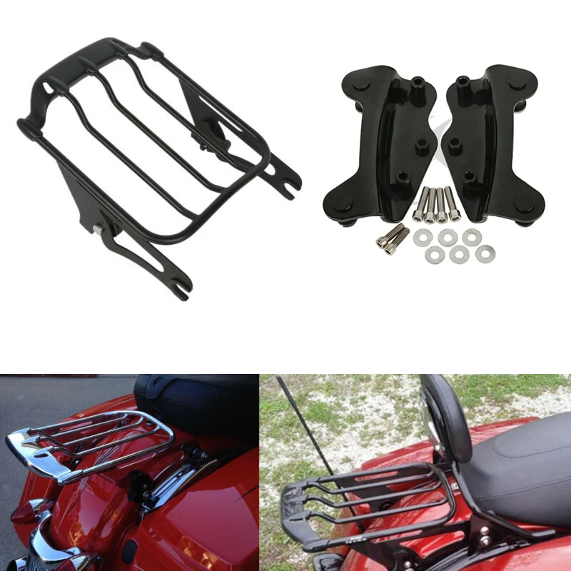 

Motorcycle Air Wing Two Up Luggage Rack Docking Hardware For Harley Touring Electra Glide Road Glide Street Glide 2009-2013