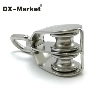 

m15 , 5pcs Crane Pulley Block , sus304 Lifting Crane Swivel Hook m15 double Pulley Block Hanging WireTowing Wheel