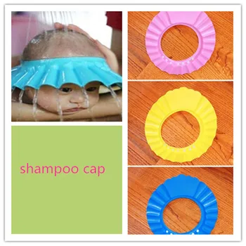 

Thin section Baby Shower Cap New Adjustable Baby Kids Shampoo Bath Bathing Shower Cap Hat Wash A shampoo cap Hair