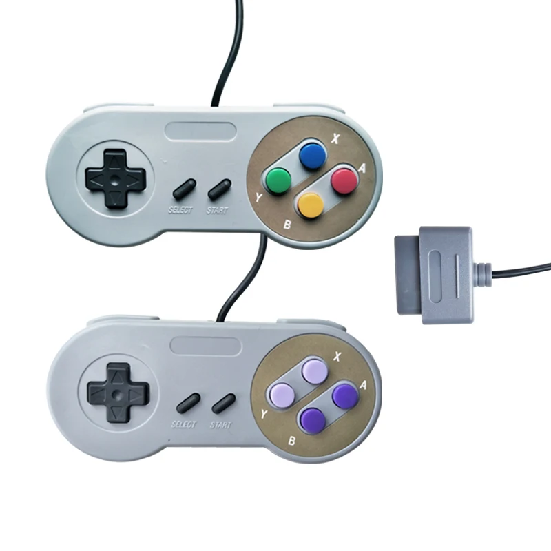 

HAOBA Computer host controller for SNES system console controller wired game console handle purple color two color buttons