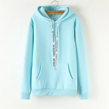 

Large Size Women Hooded Sweatshirt Solid Color Hoodies Women Tops Casual Loose Womens Fashion Russian Autumn And Winter New