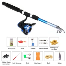 LIXADA Рыболовная катушка, набор, жесткий, 1,8 м, удочка, удочка, спиннинговая катушка, набор с рыболовной приманкой, крючок, грузило, наборы