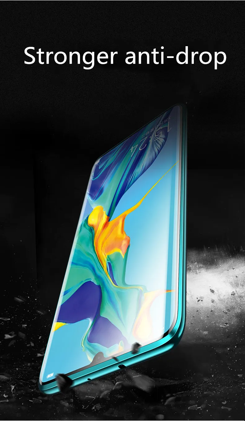 Чехол huawei P30 pro с магнитной адсорбцией металлический корпус для huawei P20 P30 lite P20pro mate20 pro металлическая рамка прозрачная защитная