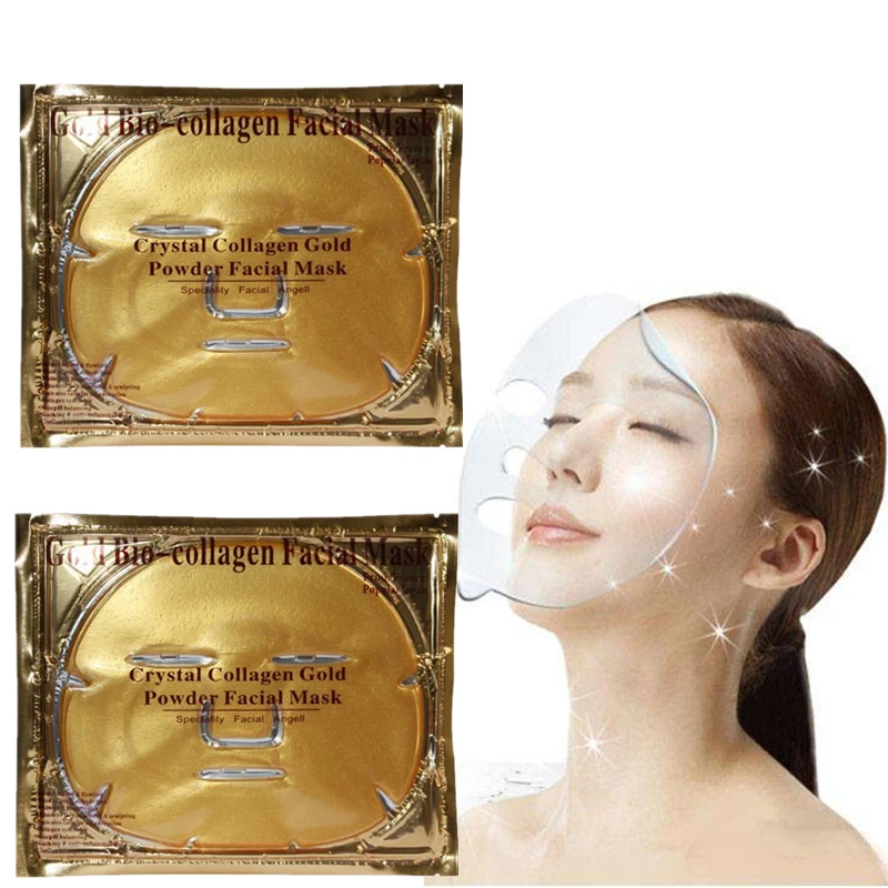 5 шт/лот продукты по уходу за кожей Отбеливающая увлажняющая Золотая маска для лица для снятия средство против морщин