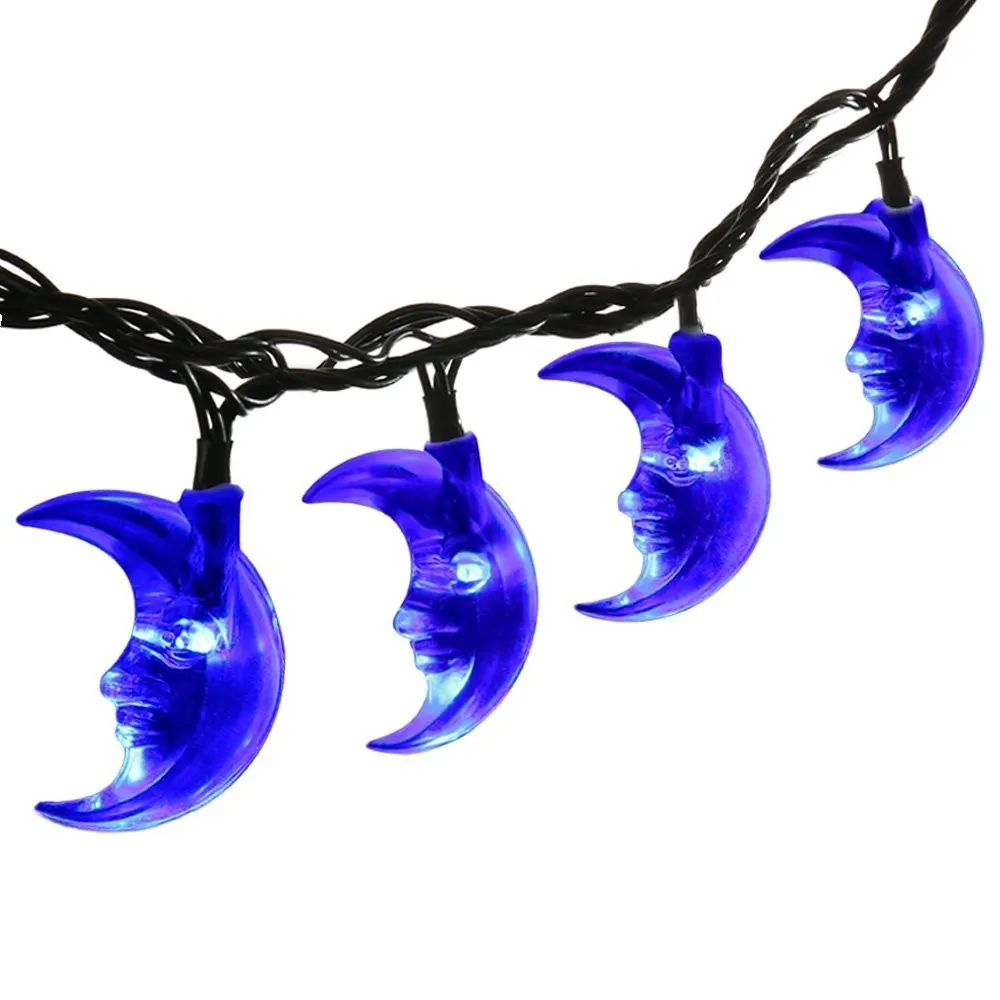 

Binval 20/30/50LED Solar Ramadan Moon Fairy String Lights For Christmas Outdoor Garden Home Wedding Party Holiday Decorations