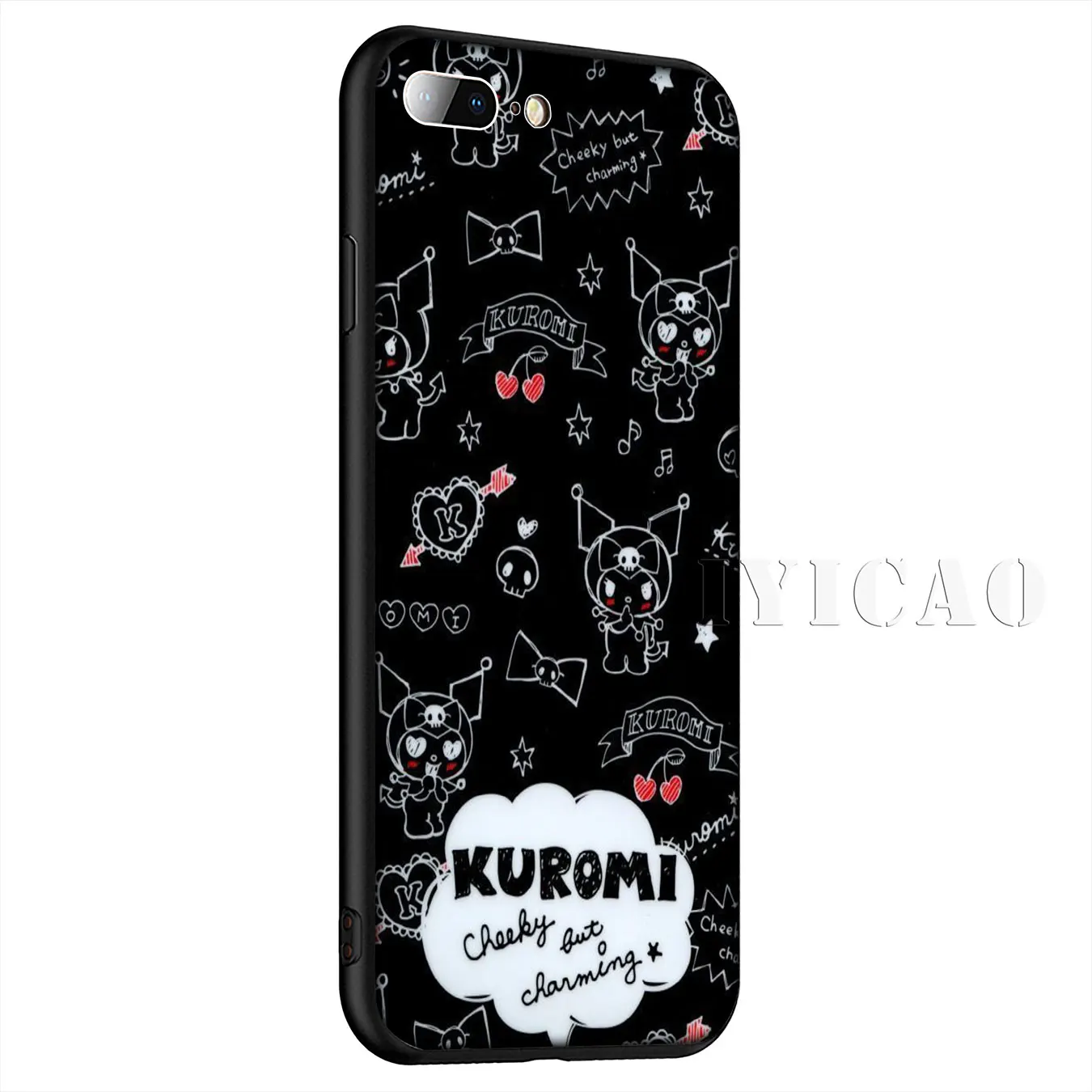 Цветной милый силиконовый мягкий чехол Kuromi для iPhone 11 Pro Max XR X XS 8 7 6 6S Plus 5 5S SE