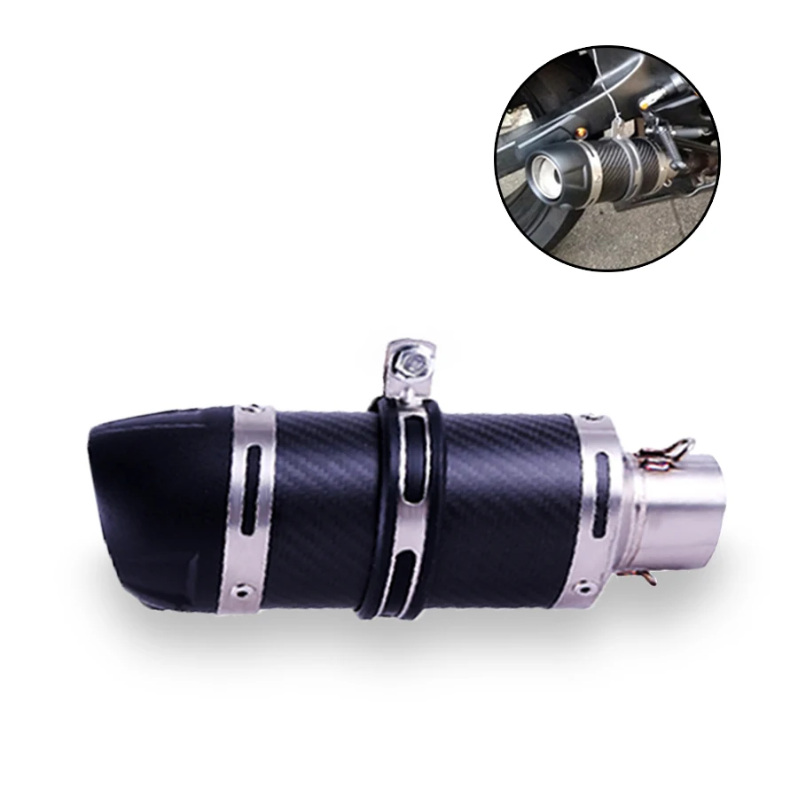 Universal 51mm motocicleta fibra de carbono Real Slip-On silenciador de Escape tubo de Escape con DB Killer para la mayoría de la motocicleta