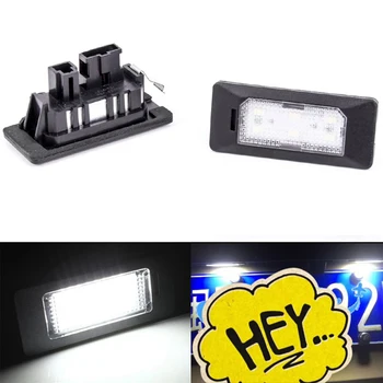 

2Pcs WHITE LED REAR LICENSE PLATE LIGHTS LAMPS ERROR FREE for PASSAT 5D PASSAT B6 B7 R36 License lamp assembly