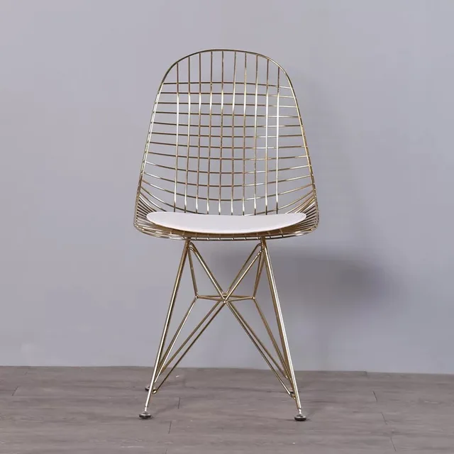 Best Offers Free shipping U-BEST Modern Dining Room Wire Rose Gold Metal Chair,Wire Dining Side Chair with Faux Leather Seat Cushion Best Offers Free shipping U-BEST Modern Dining Room Wire Rose Gold Metal Chair,Wire Dining Side Chair with Faux Leather Seat Cushion