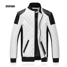 ZOEQO Мужская мотоциклетная куртка из искусственной кожи, мужские куртки, верхняя одежда, модные мужские куртки и пальто размера плюс, куртка M-6XL