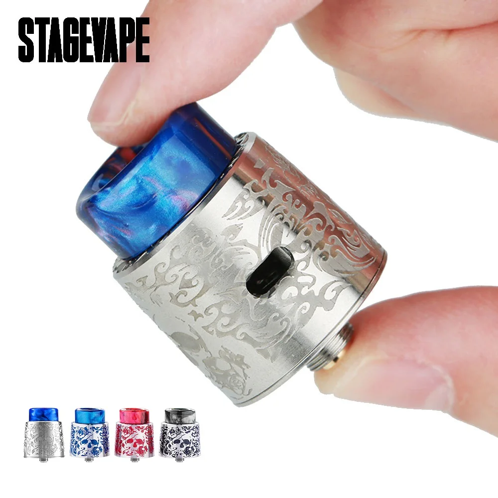 

New StageVape Venus RDA Tank 24mm Atomizer & 810 Resin Drip Tip & BF Pin for Squonk MOD e-cig Vape Tank for Luxotic vs Drop RDA