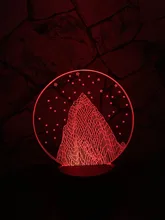 2017 Romantic Star Snow Mountain 3D USB LED Lamp Illusion Mood Art Novelty Lighting Girlfriend Christmas Gift Innovative Gadget