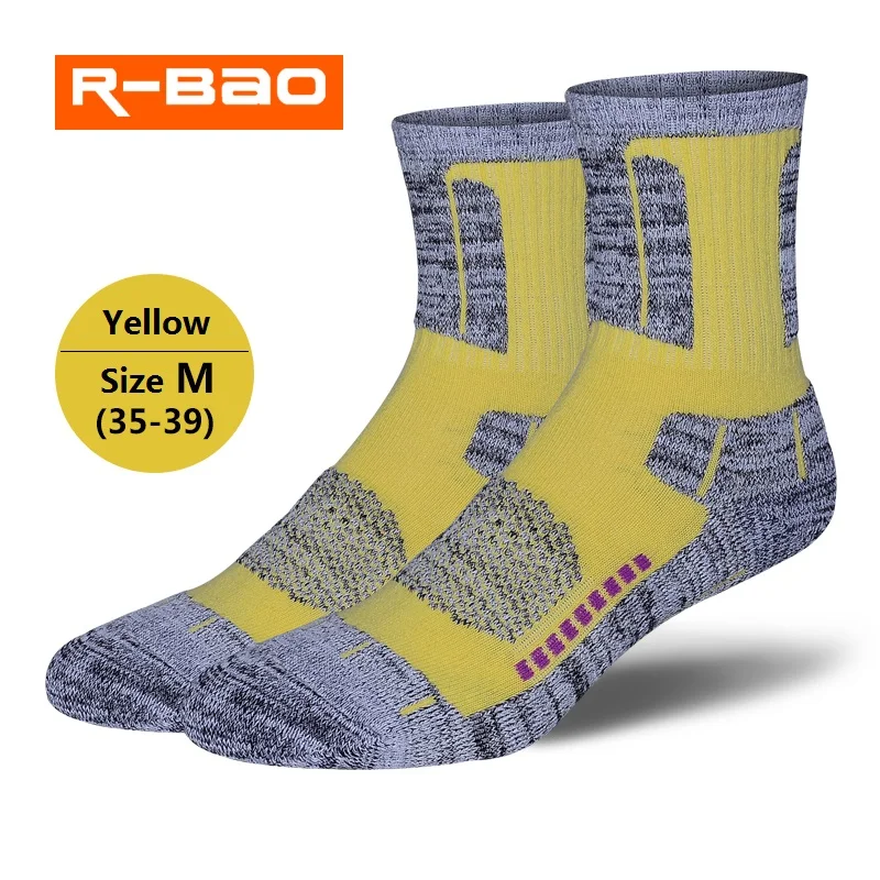 RB038B R-BAO Men/Women Outdoor Hiking/Skiing socks High-quality terry sports socks deodorization warm for winter 3pairs=1Lot
