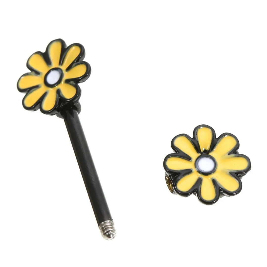 New Design Surgical Steel Bar Barbell Flower Nipple Ring Body Piercing Jewelry For Women Girl Shellhard Charming nipple piercing