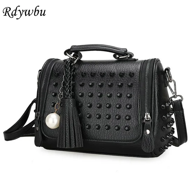 Rdywbu Hot New Luxury Pearl Tassel Bag Fringe Fashion Handbag Rdywbu Hot New Luxury Pearl Tassel Bag Fringe Fashion Handbag Studded Crossbody Glitter Rivet