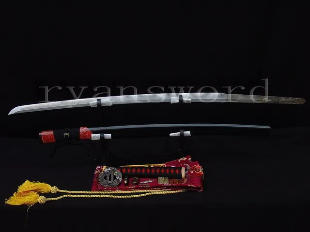 Высококачественная глина закаленная+ абразивная 1095 углеродистая сталь японский самурайский меч катана