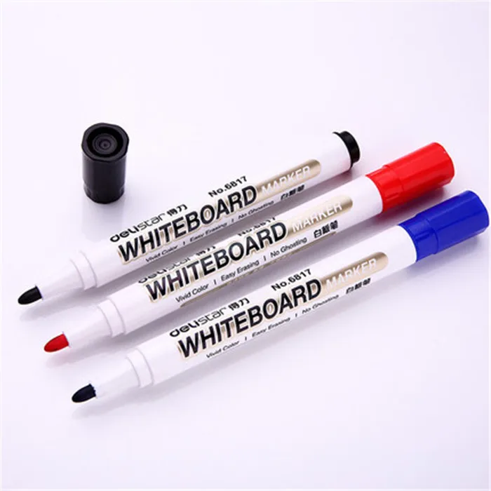 Deli 2.0 mm Black Blue Red Low-Odor Fast Dry Markers Easy Erase Whiteboard Marker Pen Children Drawing Office School Stationary (13)