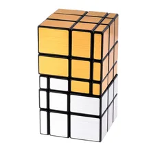 Сиамские двойной 3X3X5 blackbody/Золотая и Серебристая Наклейка игрушки Magic Cube