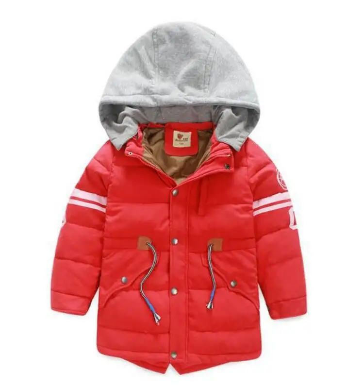 

2017 Winter Jacket For Boys Parkas Children Outerwear Coat Hooded Jacket Kids Warm Cotton-Padded Clothes Boys Jacket