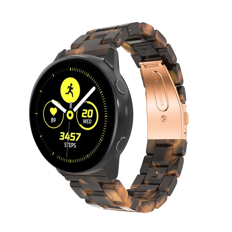 20 мм ремешок для samsung galaxy watch active 42 мм S2 классический amazfit bip браслет из смолы Ticwatch E/2 huawei часы 2 ремень