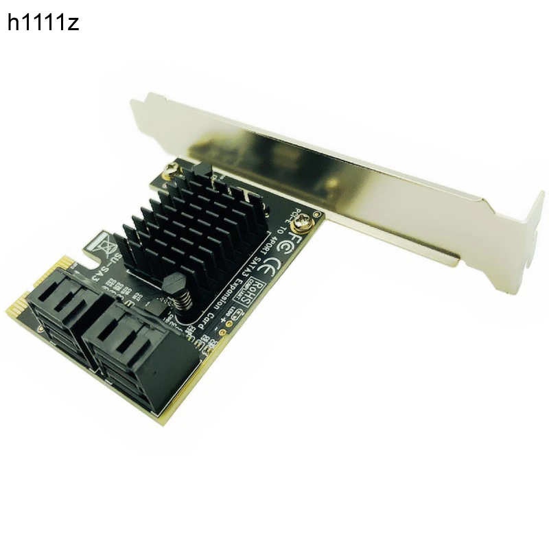 Плата расширения PCI E Express для SATA 3 0 с кронштейном 4 порта III 6 Гбит/с ПК компьютерным