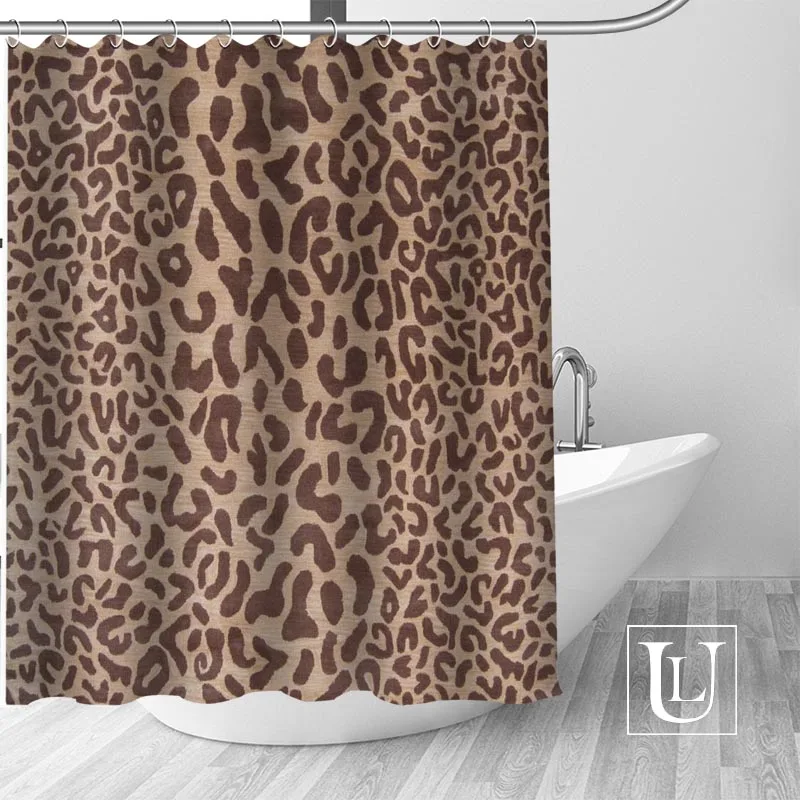 Большая распродажа, новая леопардовая Современная занавеска для душа с крючками, ванная комната, водонепроницаемая полиэфирная ткань - Цвет: 5