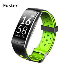 Фустер Q8 сердечного ритма трекер Smart Band 0.96 дюймов Сенсорный экран OLED IP68 Водонепроницаемый Smart Браслет силикагель полосы браслет