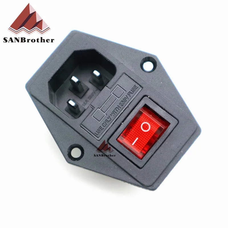 1 قطعة 3D طابعة أجزاء 250 V 3 في 1 فتيل الطاقة التبديل AC مخرج طاقة ل Makerbot/Ultimaker 2 /RepRap