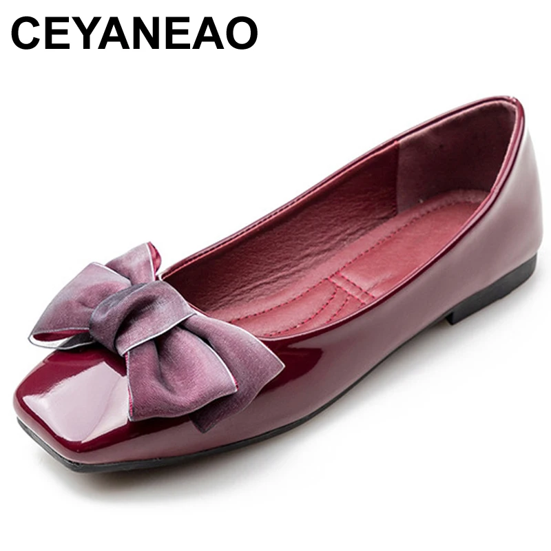 CEYANEAO2019 Весенние новые модные роскошные женские мягкие балетки на плоской