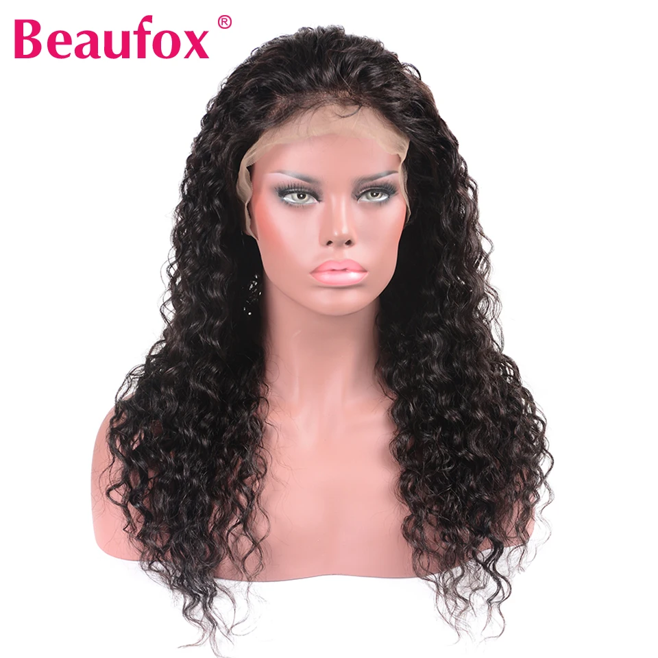 Beaufox 13x4 Lace Front Human Hair Wigs For Women Remy Peruvian Water Wave Human Hair Lace Wigs Pre Plucked Wig With Baby Hair